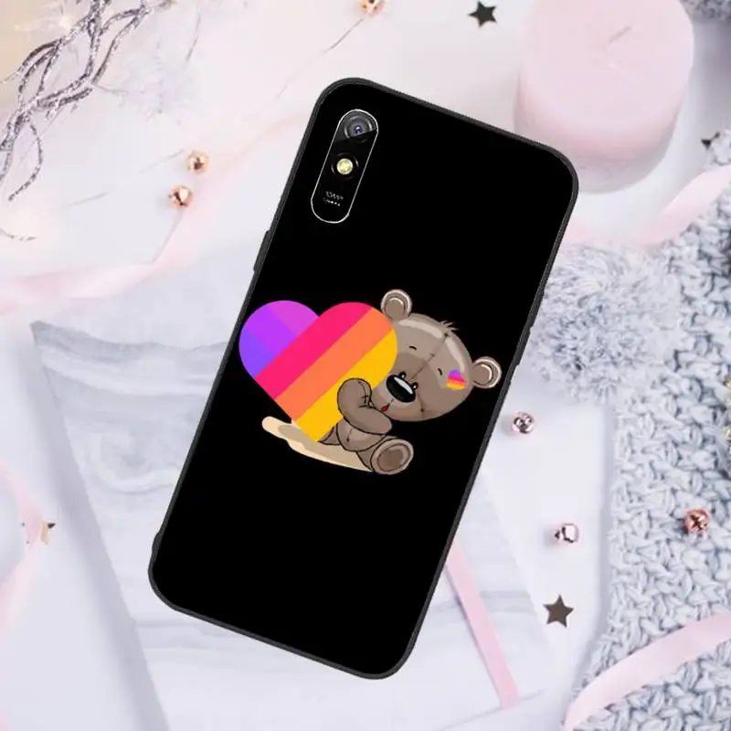 

Likee Funny cat bear love heart Phone Case For Xiaomi Redmi note 8 9 pro 7 8T 9A 9S K20