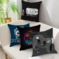 black decorative pillows cover cartoon abstract gamepad controller throw pillows sofa car seat cushion covers home decoration
