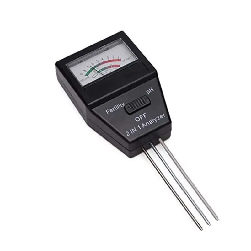 

2 in 1 Soil PH Tester Fertile Plant Fertile Meter Analyzer 3 Probes Garden Tool