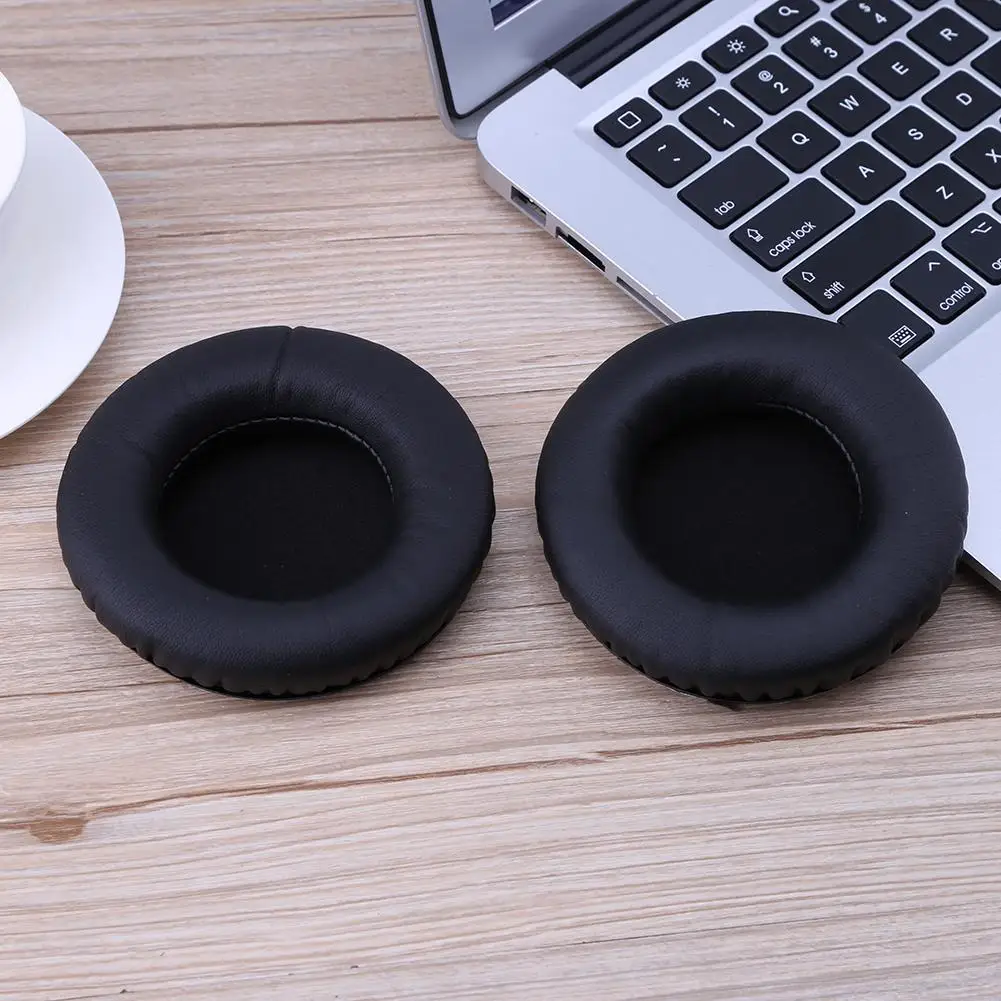 Черные амбушюры для наушников 1 пара защитные кожаные губки Игровых Наушников