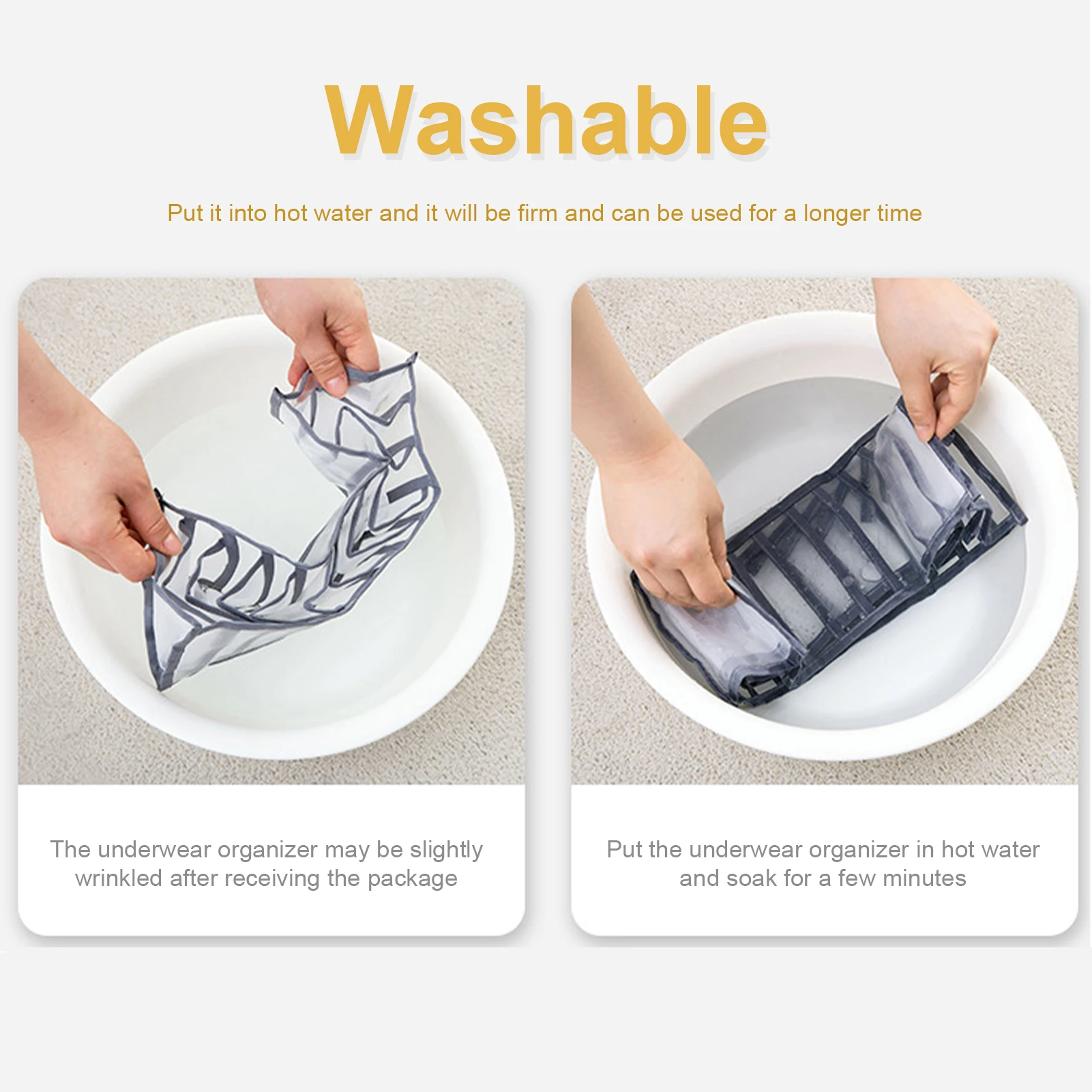 

Underwear Organizer Sock Organizer Foldable Drawer Organizer Storage Boxes for Underwear Socks Stockings Scarves Ties Bras