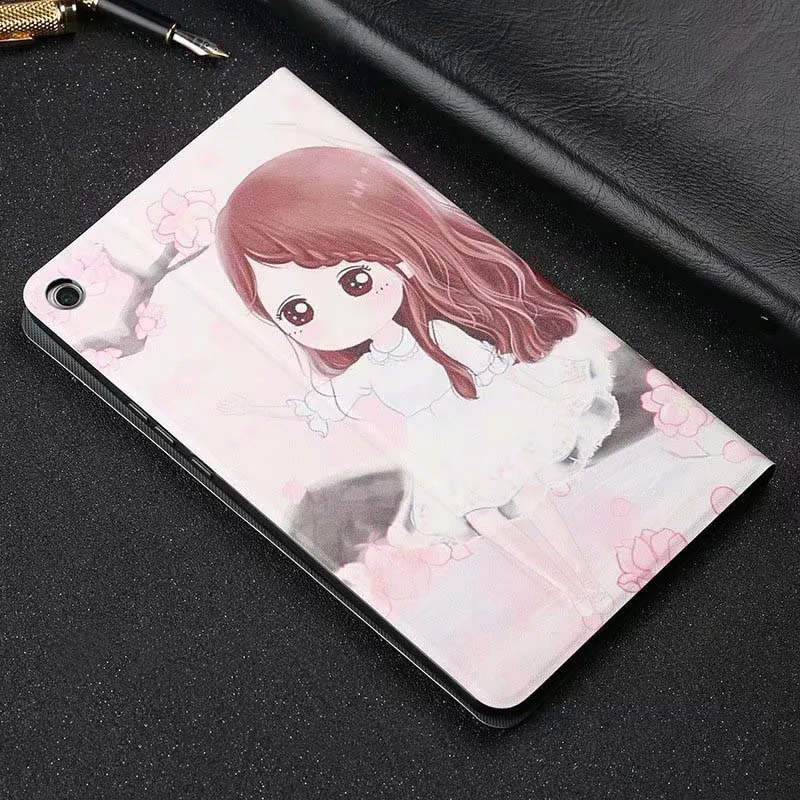 Case Флип-Стенд кожаный чехол Funda Capa чехол для huawei MediaPad M5 Lite 8,0 T5 8 JDN2-W09/AL00 почтовый ящик 5 " Coque Shell+ пленка+ ручка - Цвет: Case