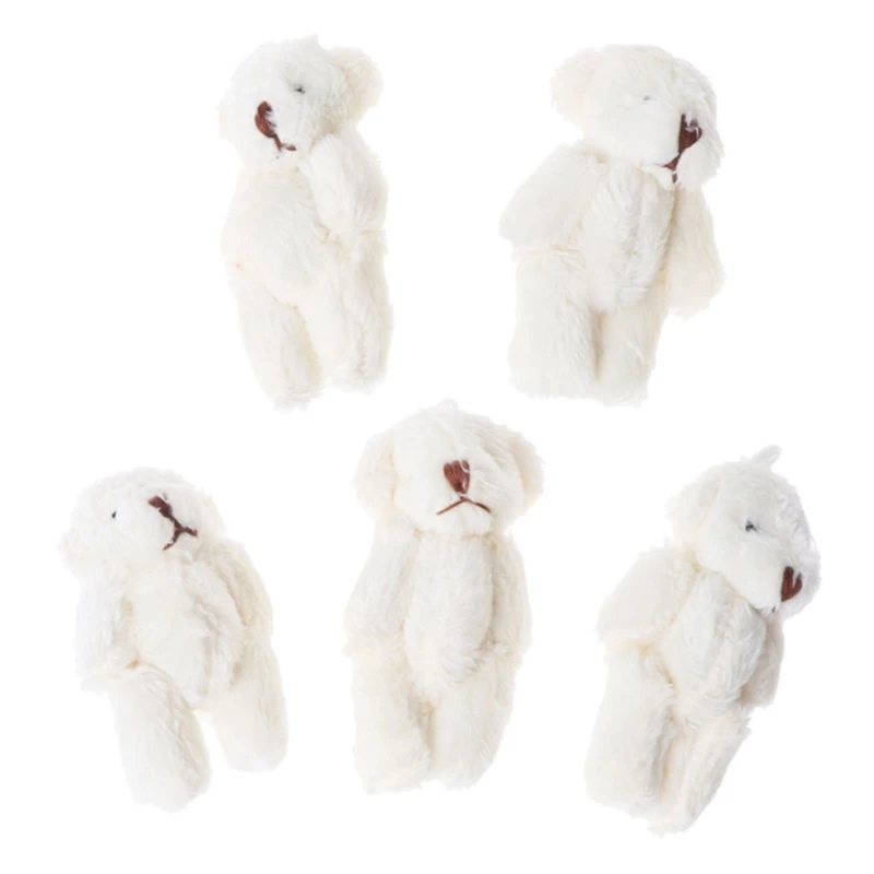 

5PCS Kawaii Small Bears Plush Soft Toys Pearl Velvet Dolls Gifts Mini Teddy Bear