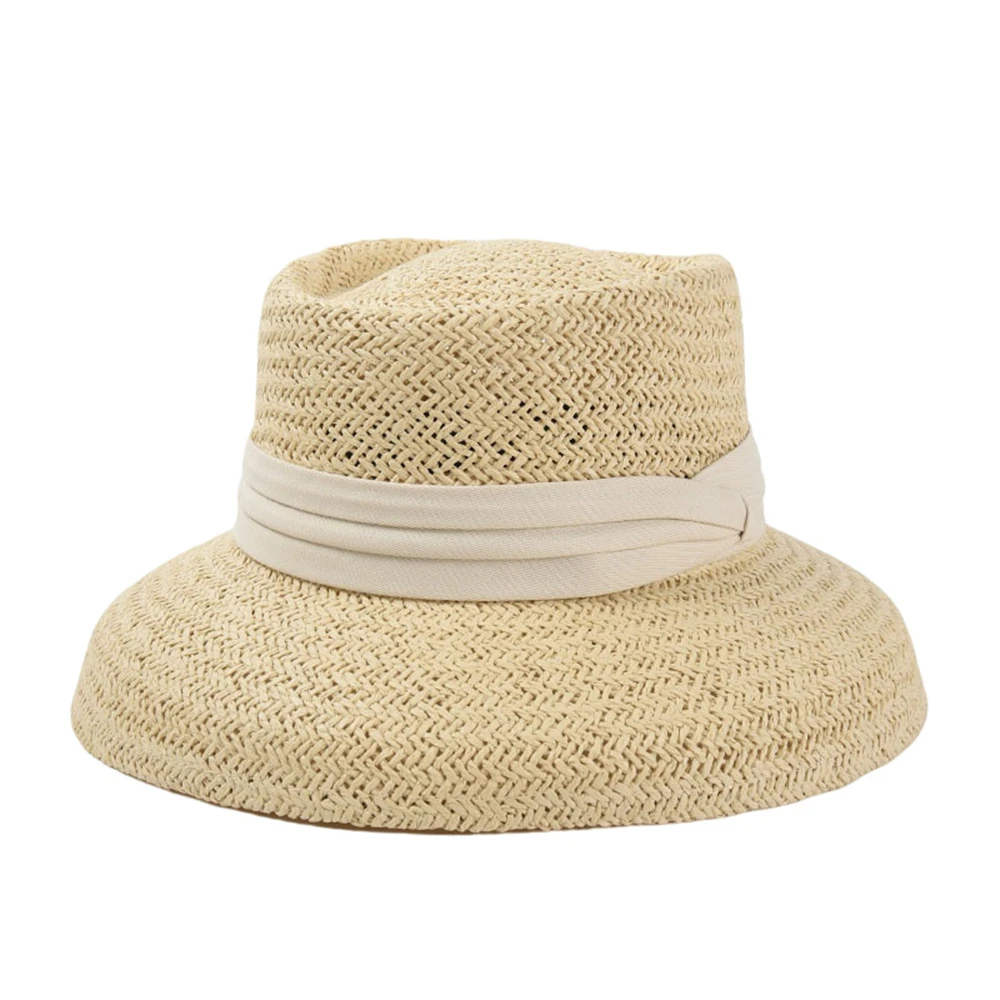 

HOAREE Summer Hats for Women Designer Brand Straw Hat Hepburn Wind Party Beach Travel Sun Protective High Quality Chimney Cap