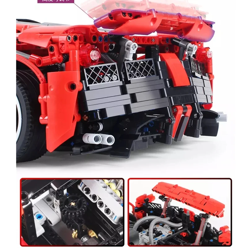 MOC супер красный Enzo Racers LaFerrari гоночный спортивный автомобиль строительные блоки наборы кирпичи подарок для детей игрушка совместимая техника