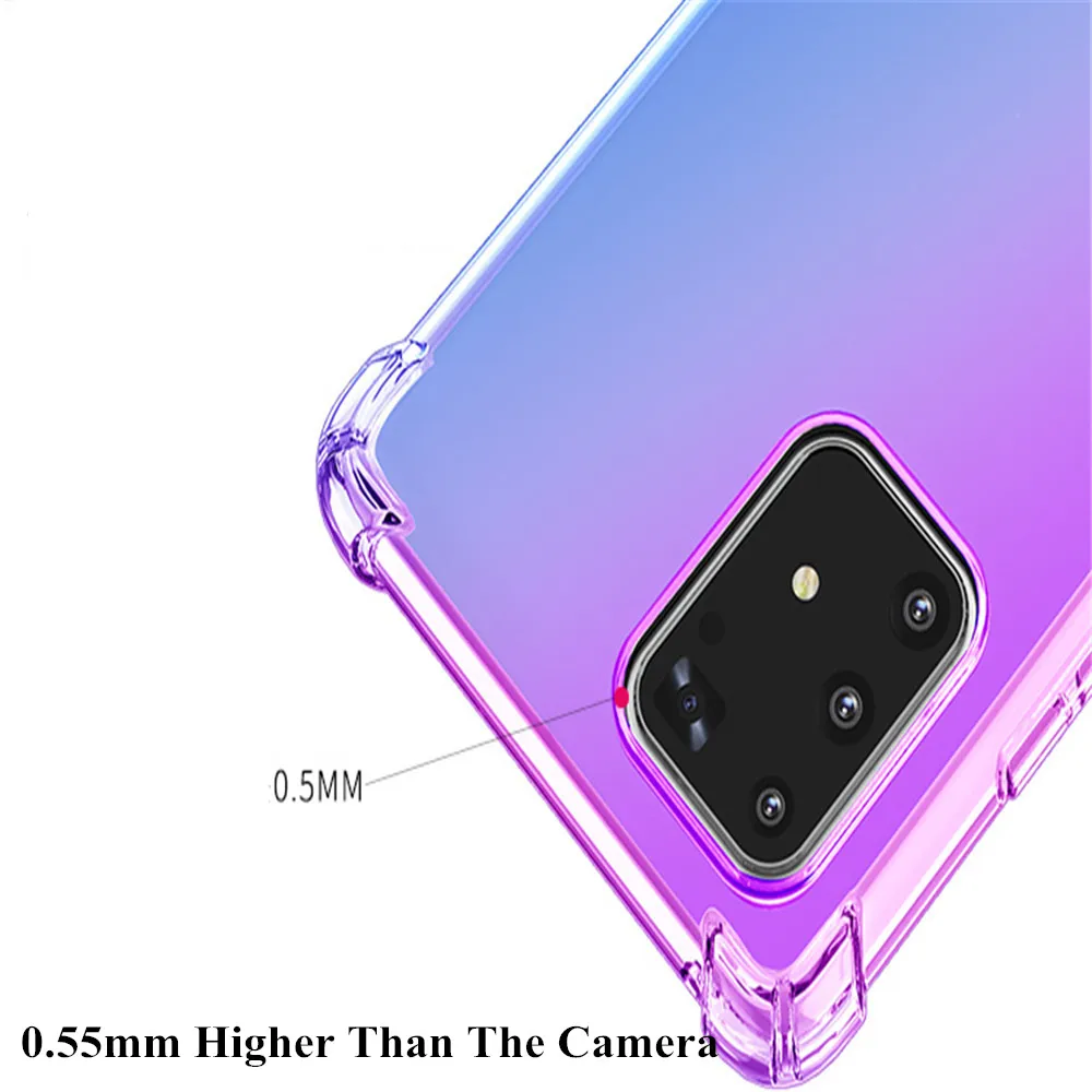 Gradient Color Phone Case For Samsung Galaxy A71 A51 A41 A91 A81 Cover Luxury Silicone A21 A11 A01 Capa | Мобильные телефоны и