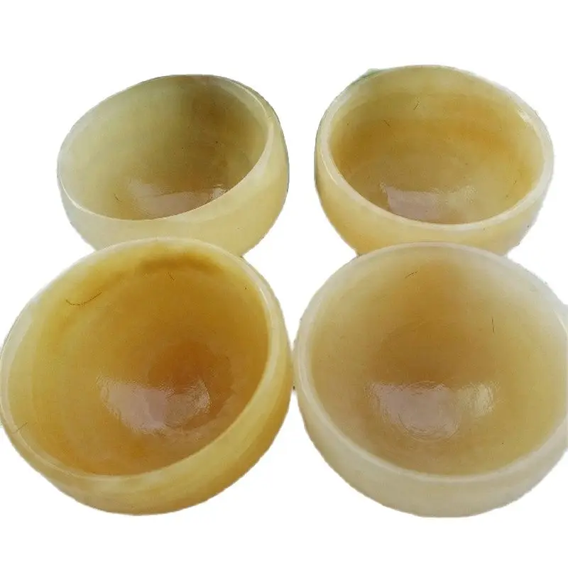 

China Yellow Jades Carved Jade Cups Of Tea Kung Fu Bowls 1Pieces