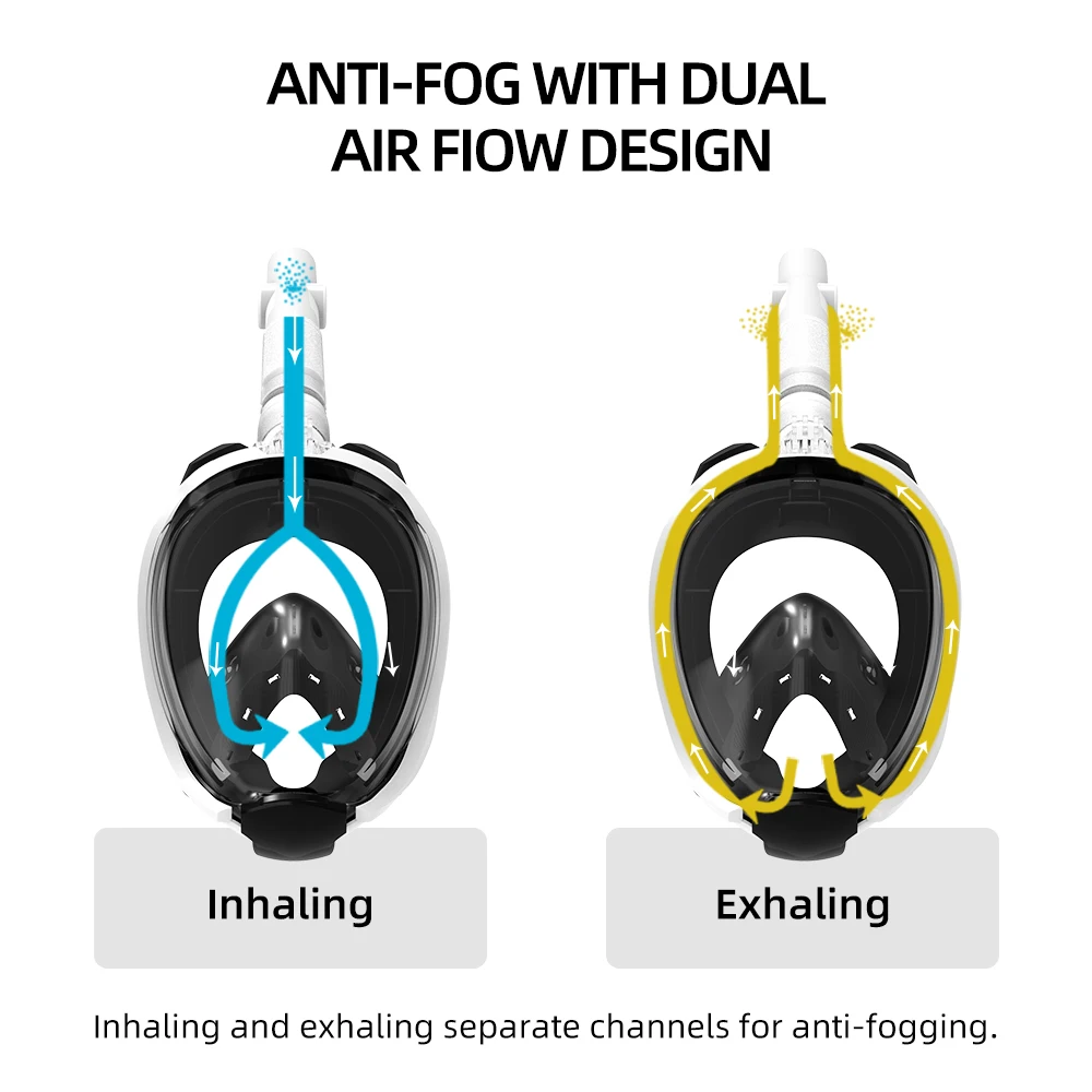 Copozz маска для дайвинга на все лицо незапотевающая подводного плавания с