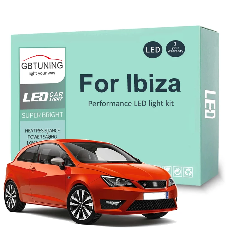 

Gbтюнинг яркости комплект для Seat Ibiza 6L 6L1 6J 6P 6J5 6P1 6J1 6P5 6J8 6P8 2002-2016 внутренсветильник автомобиля купольная карта лампа