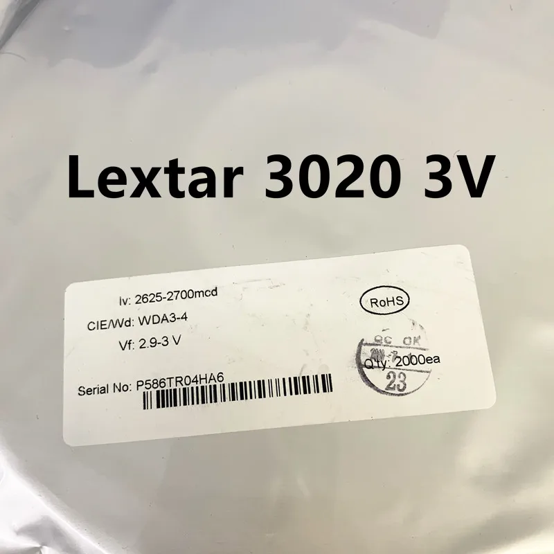 50 шт. светодиодные подсветки LEXTAR 3020 высокая мощность 0 5 Вт 3 в холодный белый