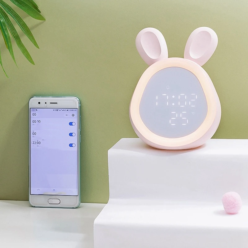 Цифровой светодиодный будильник в форме заячьи ушек|Будильники| |