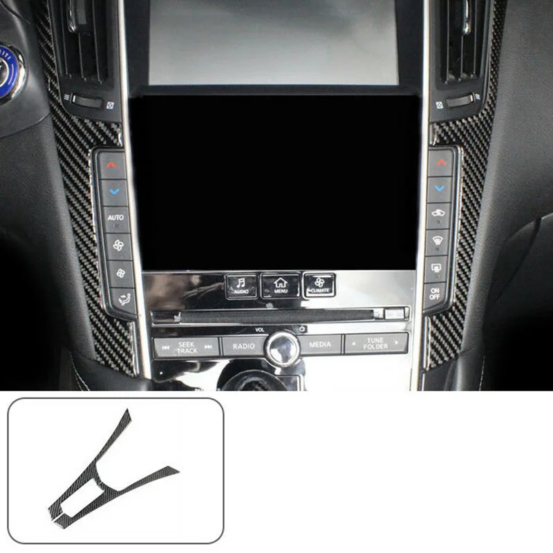 Carbon Fiber Interior Center Control Cover Trim for Infiniti Q50 Q60 14-2019 | Автомобили и мотоциклы
