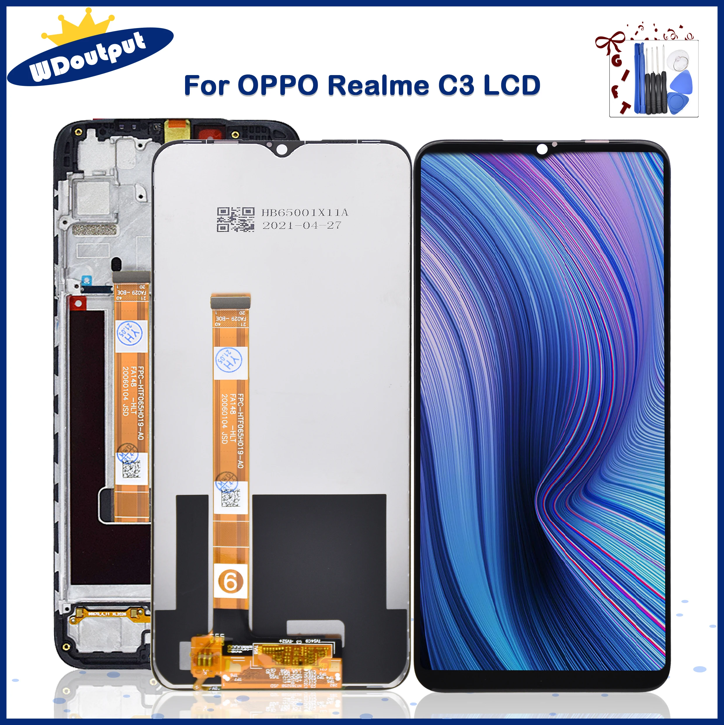 ЖК-дисплей 6 5 дюйма для OPPO Realme C3 детали замены RMX2027 с рамкой
