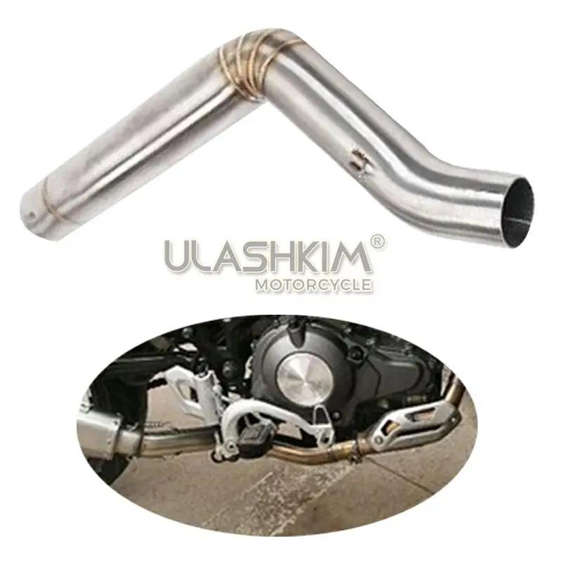 Мотоцикл 51 мм выхлопная средняя Соединительная труба для Benelli TRK 502 TRK502 все годы Moto