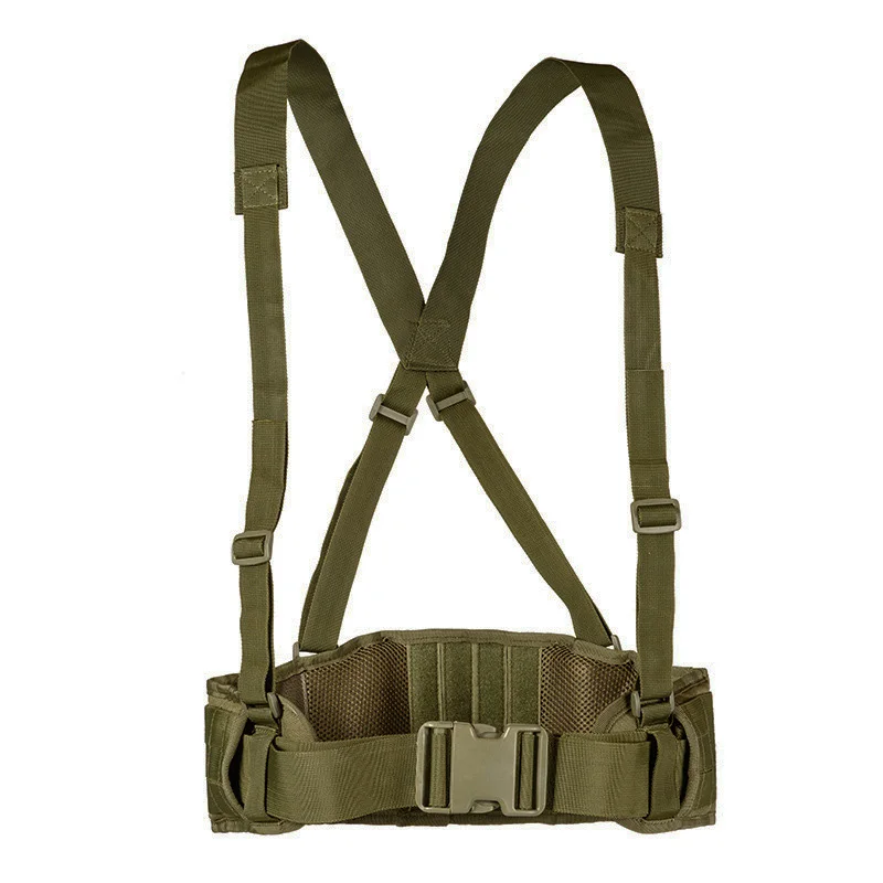 Green Тактический ремень Molle мужской армейский Специальный военный 1000D нейлоновый военный пояс Удобный боевой пояс EAS h-образный Пояс аксессуары - Цвет: Green