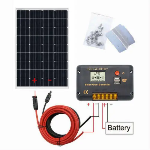 120W Solar Panel Kit ECOWORTHY 120W 240 Watts Solar Panel 18V Volt Mono Off Grid Battery Charge Solar Energy System KIT for 12V RV Boat Car System - Цвет: 120W Solar Panel Kit