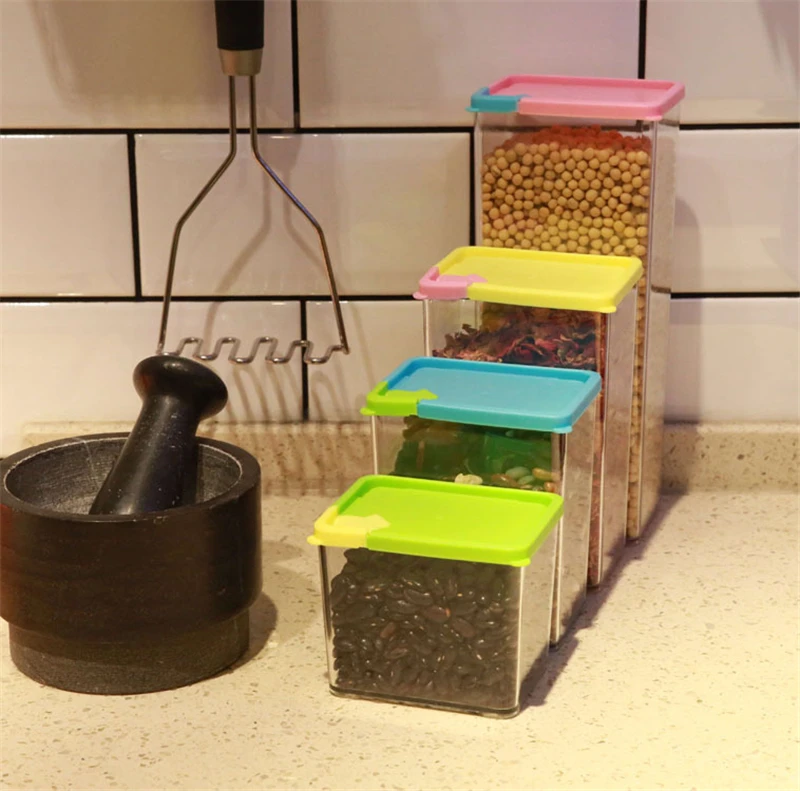 Кухня флип ящик для хранения еды гайки бак герметичный пластиковый контейнер