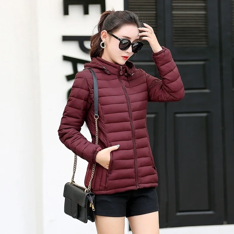 ZOGAA Women Winter Fashion Keep Warm Hooded S-5XL Quilty Puffer Jacket Fashion Tide Padded Jacket Coat Winter Puffer Jacket Coat