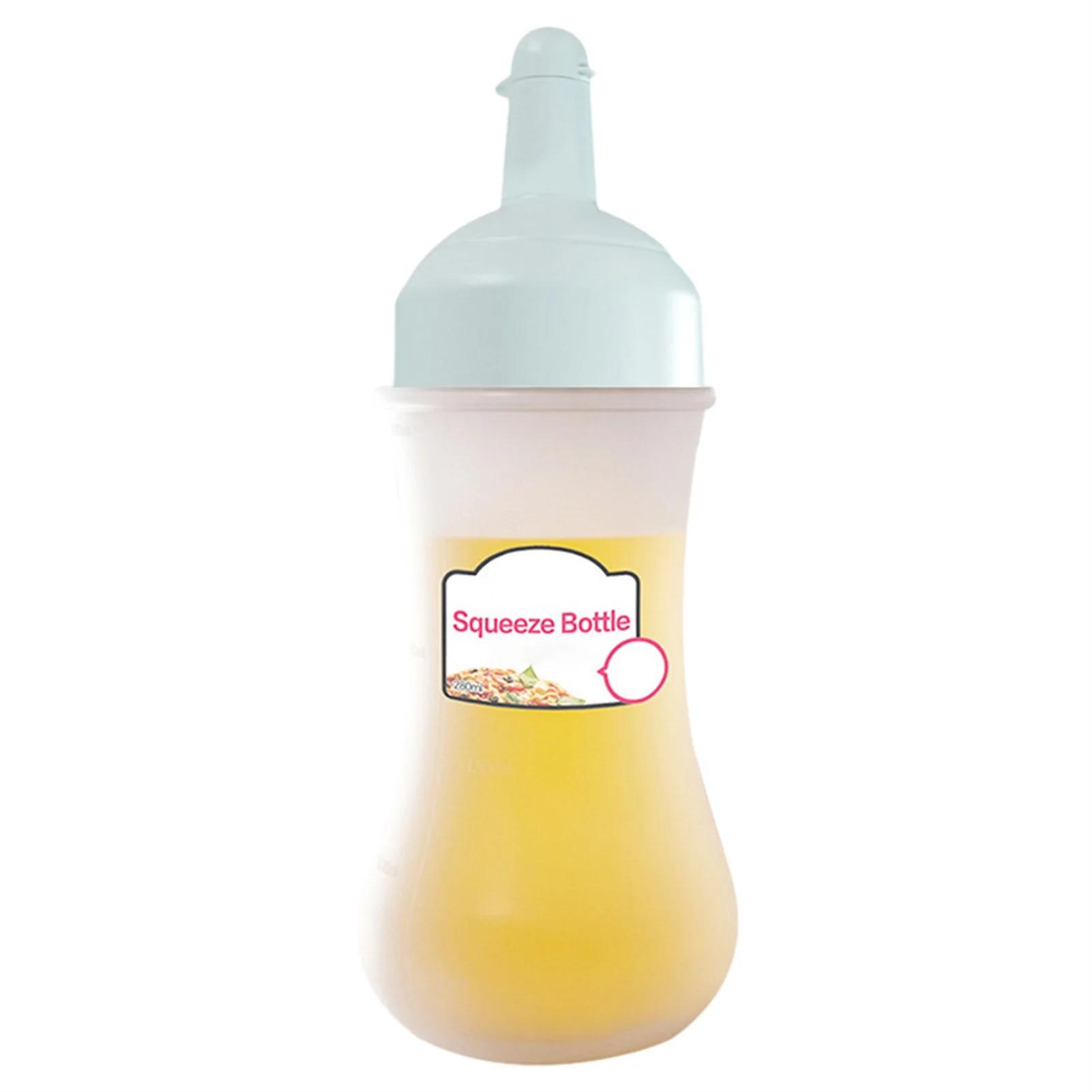 

Plastic Needle-nosed Bottle With Scale Squeeze Bottle With Leak-Proof Cap Sauce Condiment Salad Ketchup Mustard Bottle