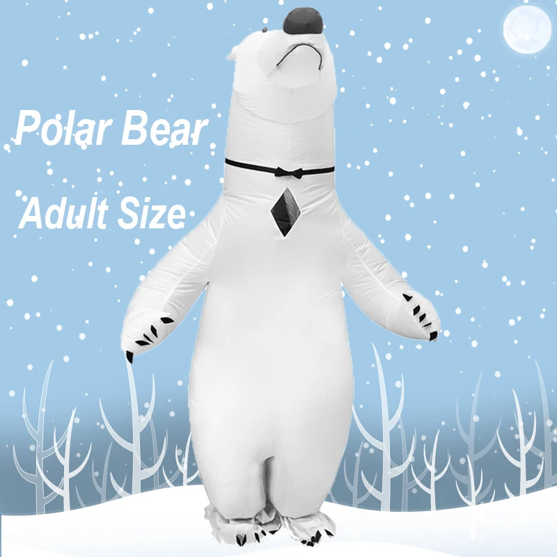 

Талисман Хэллоуин косплей надувные костюмы животных Белый медведь надувная Одежда для взрослых Пурим маскарадный наряд вечерние