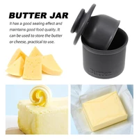 1pc ceramic storage jar home kitchen butter storage jar cheese storage container ceramic butter can cheese dish belt