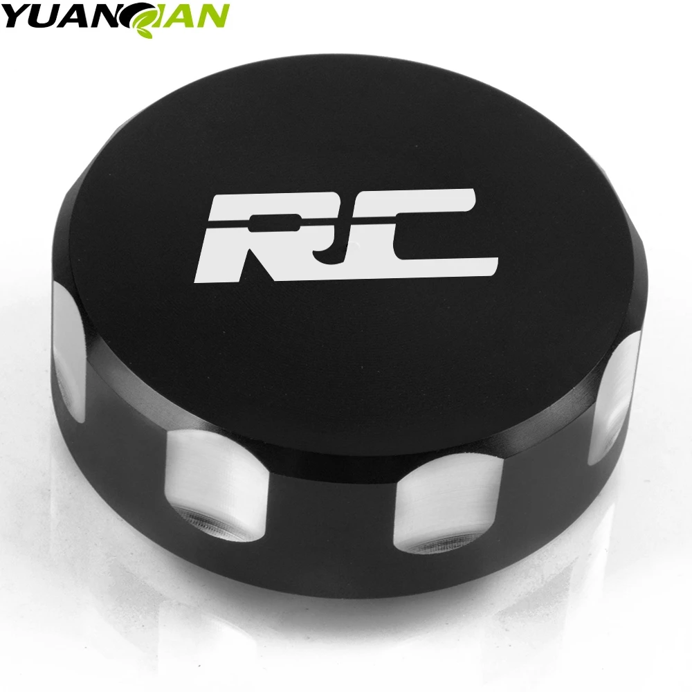 black RC LOGO Высокое качество Задняя Тормозная жидкость Крышка Резервуара крышка мотоцикла аксессуары для KTM RC 125 200 250 390 rc390 - Цвет: black RC LOGO