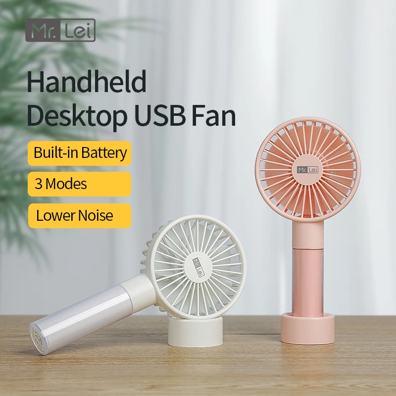 

Мини-вентилятор портативный с USB, 1200 мАч, 4 часа работы