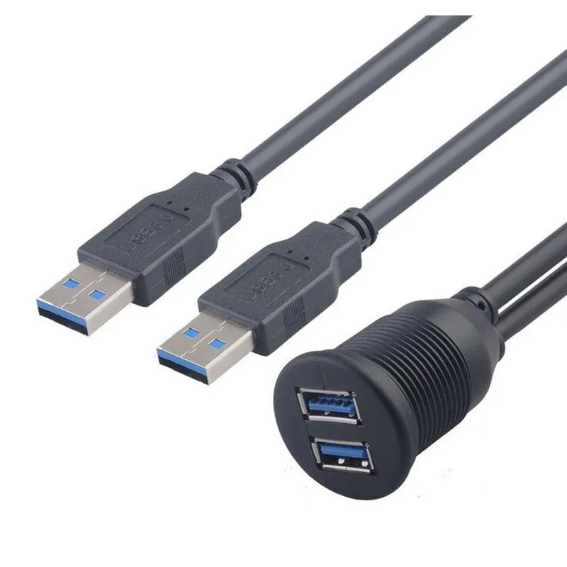 LBSC 2 порта двойной USB 3 0 удлинитель AUX смывное крепление для автомобиля