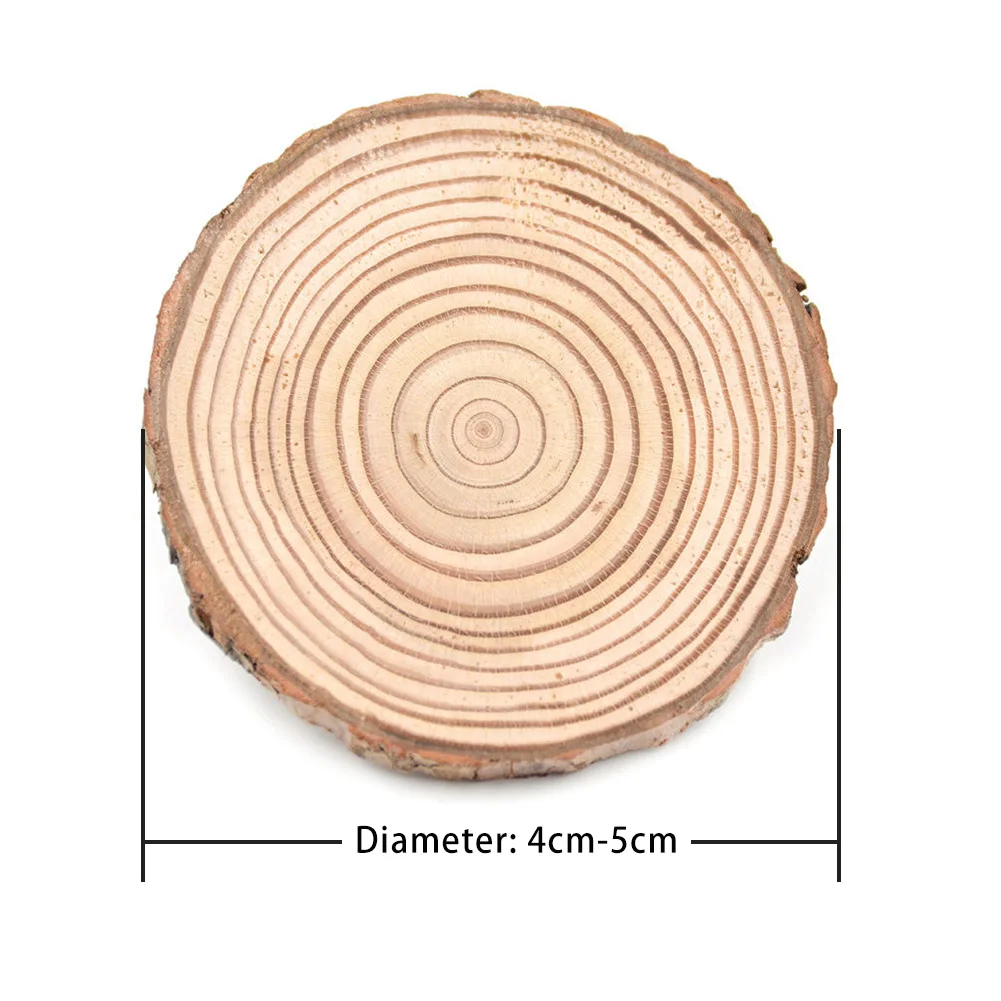 

Hot Sales Round Natural Round Wooden Slice Cup Mat Durable Drink Coaster Placemat For Dining Table Mat DIY Tableware Decoration