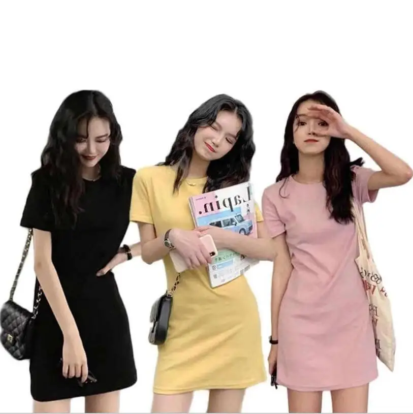 

Новинка лета 2021, Корейская версия платья средней длины, Женская студенческая мода, женская юбка, элегантная женская юбка