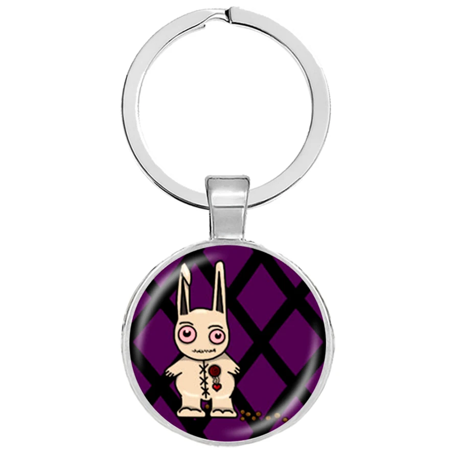 Новые брелки в виде кролика ужасов стеклянный кабошон бессердечные подвески