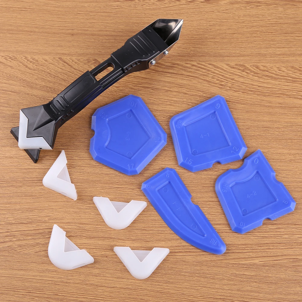 

3 in 1 Silicone Remover Sealant Smooth Scraper Caulk Finisher Grout Kit Tools Floor Mould Removal Hand Tools Set Accessories