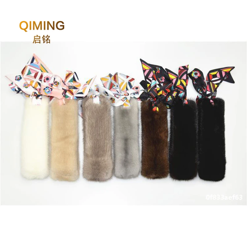 Шарф женский из натурального меха норки Осень-зима |