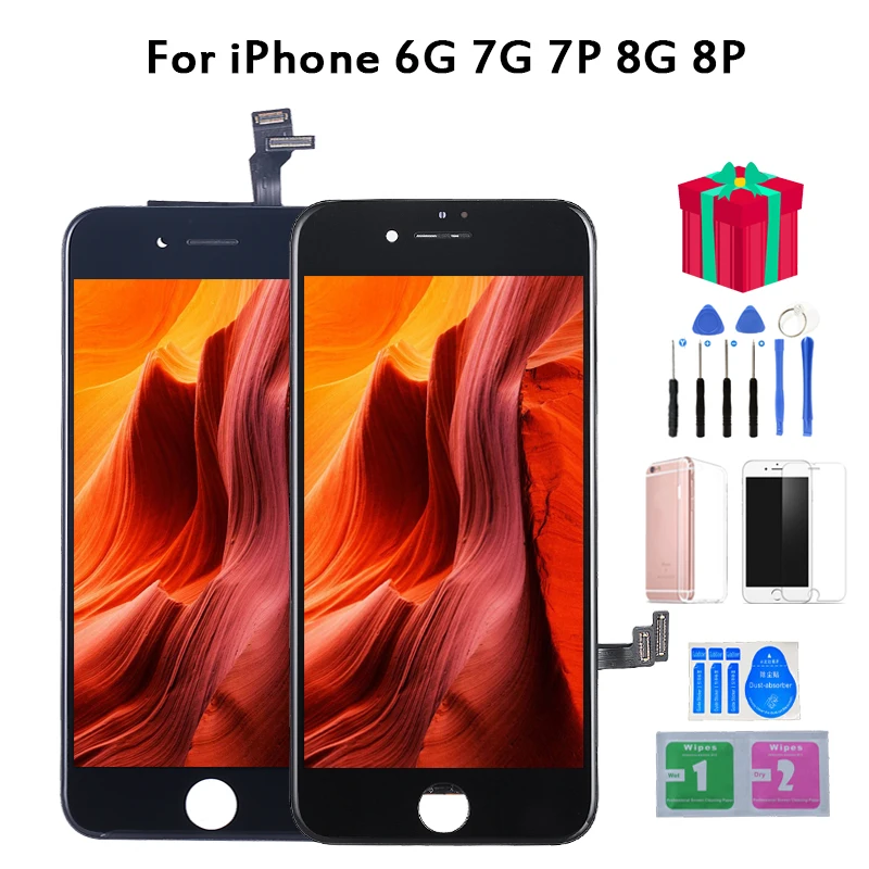 Оригинальный AAA + ЖК-дисплей для iPhone 6 7 8 Plus Замена дисплея сенсорный экран