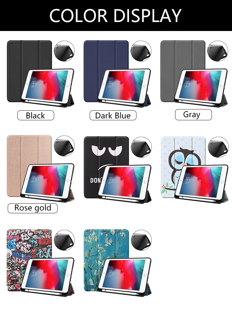 Чехол для планшета для ipad mini 5 Чехол-держатель для ручки для ipad mini 5-го поколения Мягкий чехол из ТПУ для Apple ipad mini 5 ipad mini 4