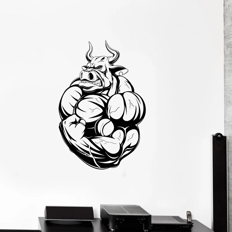 Bull power виниловые наклейки на стены для тренажерного зала фитнеса клуба