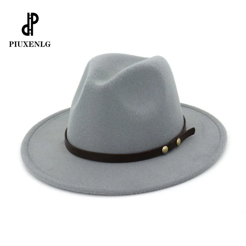 

women's Fedora Hat Wide Brim Fall Hats For Women summer Women Felt Hats Men Fashion Black Top Jazz Hat Fedoras