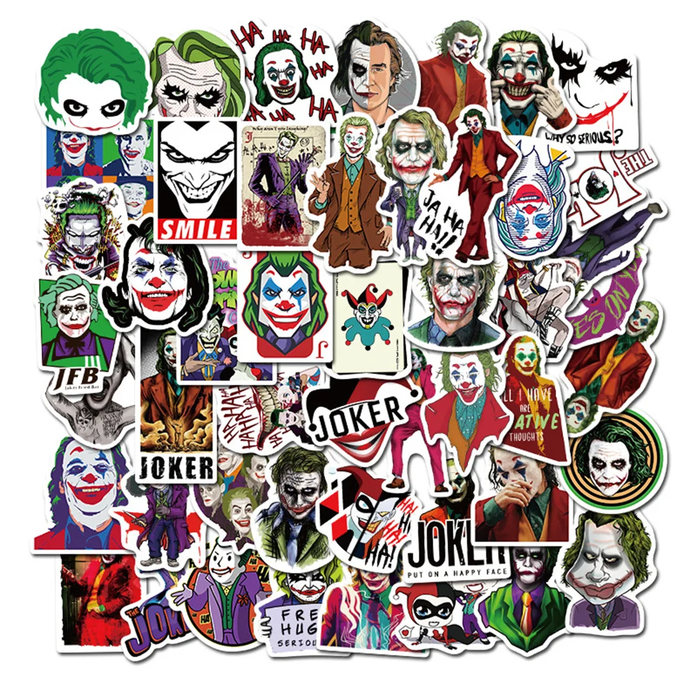 

10/30/50PCS Classic Movie Villain Character Clown Luggage Laptop Car Graffiti Stickers Waterproof Decoration Wholesale