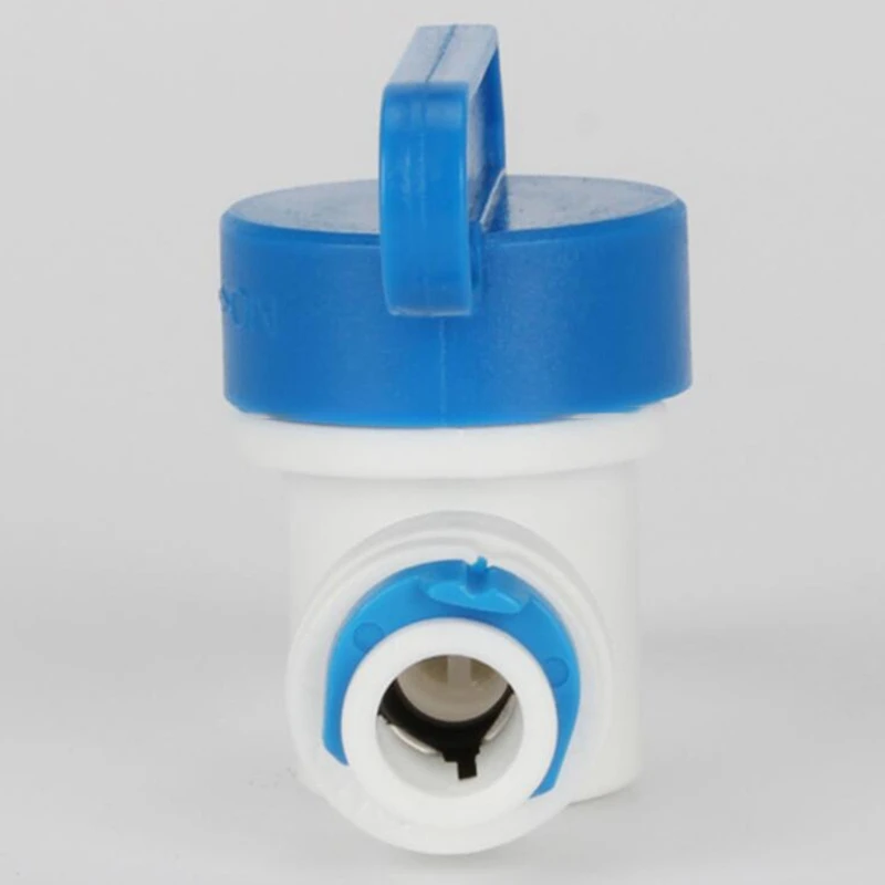 

10 PCS Water Connect 1/4 Inch Ball Valve Shut Off Quick Connect for Water Reverse Osmosis System Aquarium Osmosis