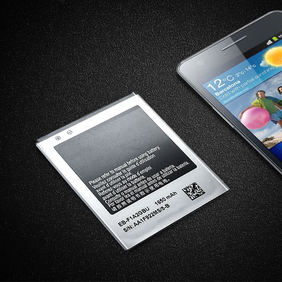 

Battery EB-F1A2GBU For Samsung Galaxy S2 I9100 I9103 I9105 i9100G I9108 i9050 S II EB F1A2GBU 1650mAh Battery