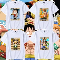 japanese anime short sleeved t shirt one piece short sleeved luffy series printed top graphic t shirts harajuku