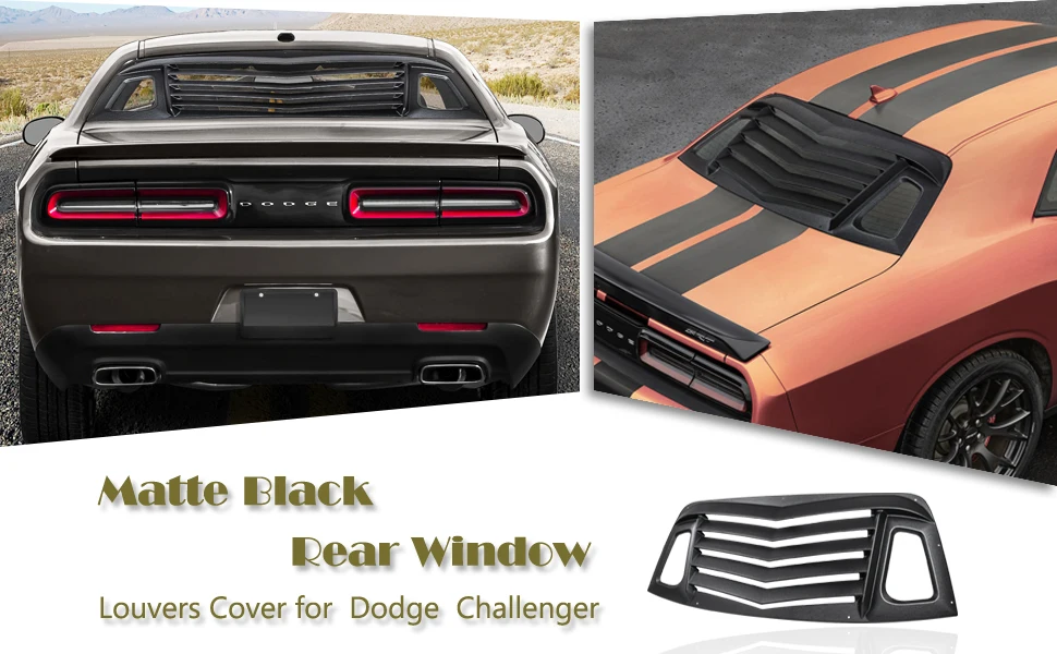 Жалюзи на заднее стекло для Dodge Challenger 2008~ солнцезащитный козырек в стиле GT Lambo матовый черный