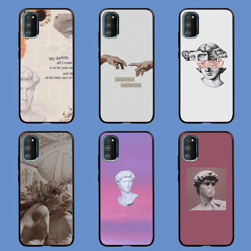 

Vintage Statue David Aesthetic Art Phone Case For Samsung A10 A12 A02 A20E M30 A31 A40 A50 S A52 A70 A71 A80 Cover Fundas Coque
