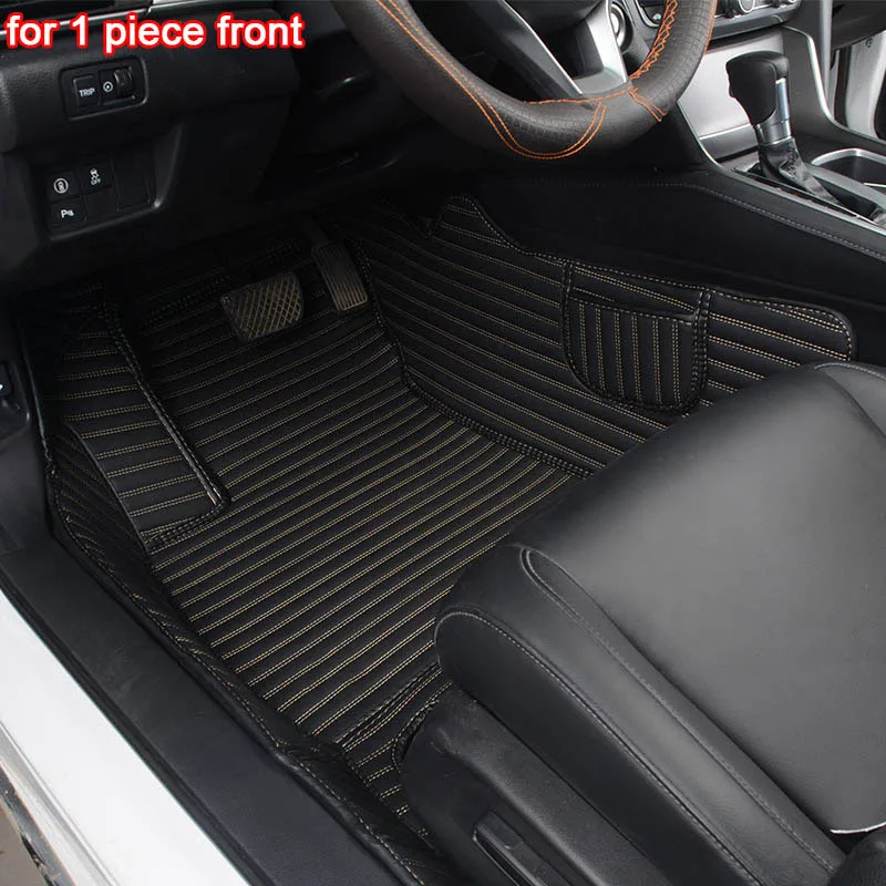 black white 1 piece FUZHKAQI пользовательские автомобильные коврики для BAIC двигатель все модели BJ40 BJ80 BJ20 D20 D70 D50 D60 X25 X55 X65 CC 35 BW007 коврики для ног - Название цвета: black white 1 piece