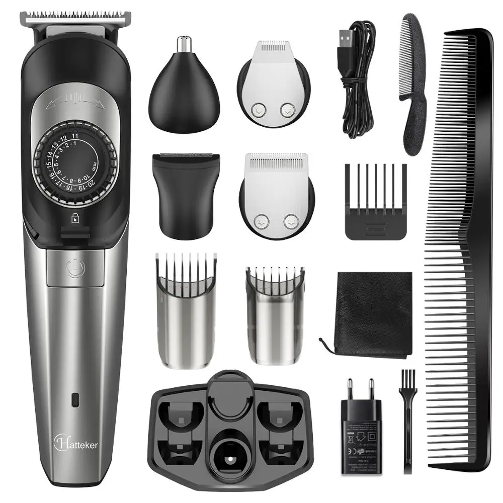 

Hatteker Profession Hair Clipper Adjustable Hair Cutter 5 in 1 Hair Trimmer Barber Clippers Haircut Machine
