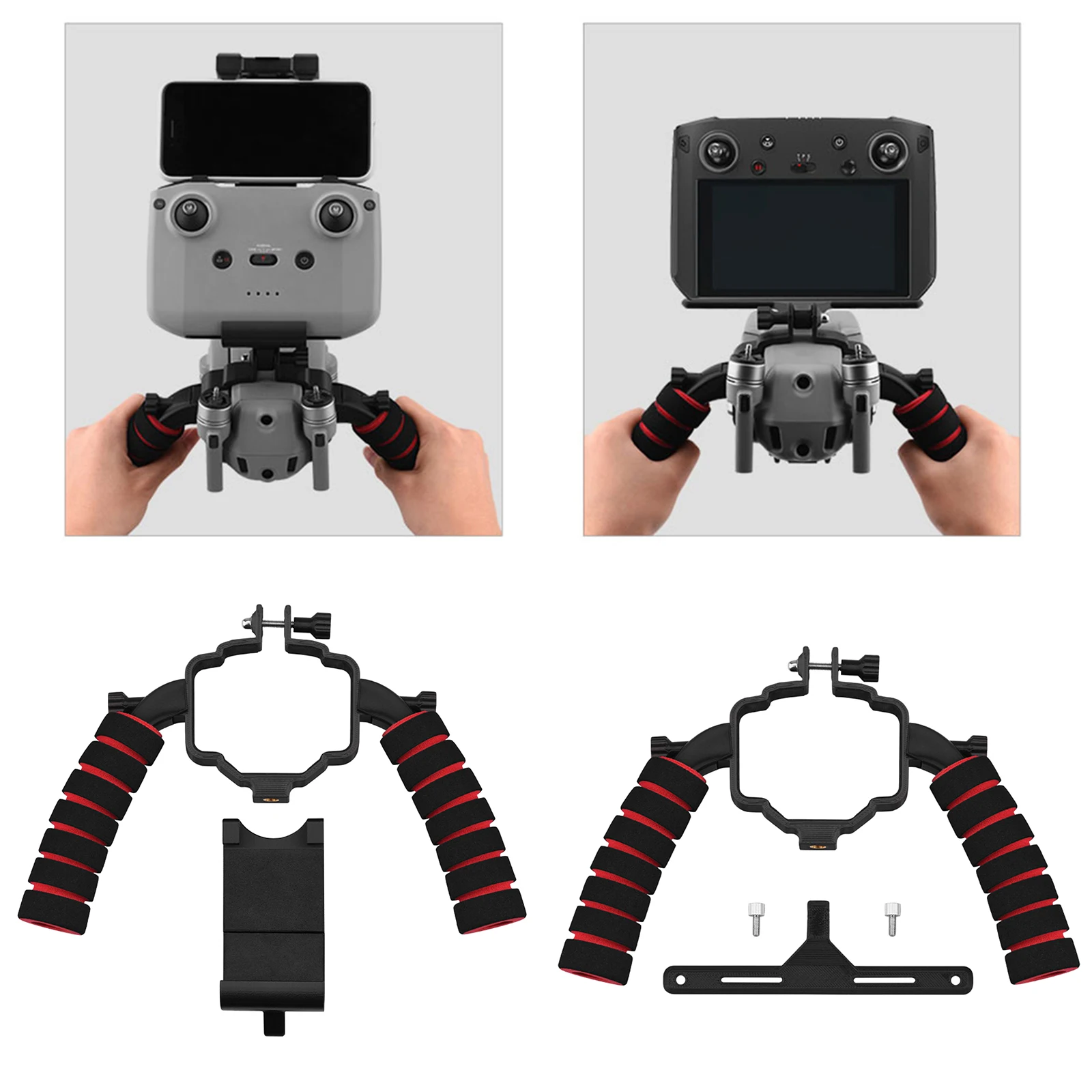 

Black Dual Grip Handheld Gimbal Stabilizer for DJI Mavic AIR 2 Modification