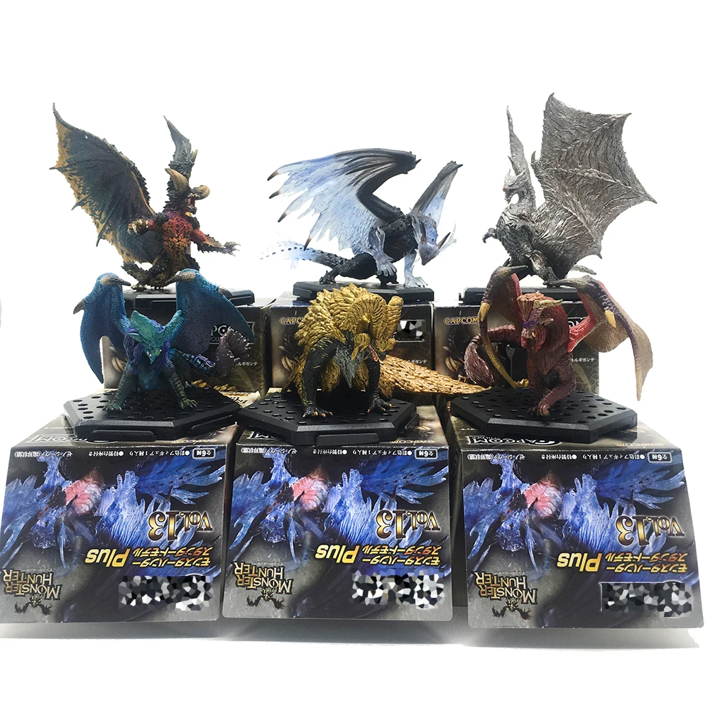 Monster Hunter World ICEBORNE DLC Plus Vol13 ПВХ фигурка дракона украшение игрушки Teostra Модель Коллекция Рождественские подарки
