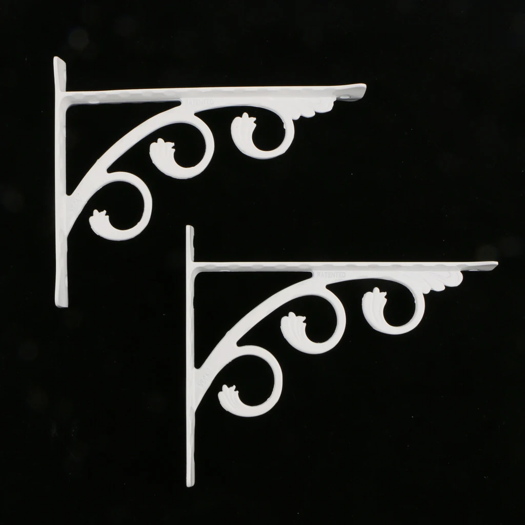 

Pack 2, Triangel Shelf Brackets Kitchen Home Metal Wall Mounted Support Holder Stand