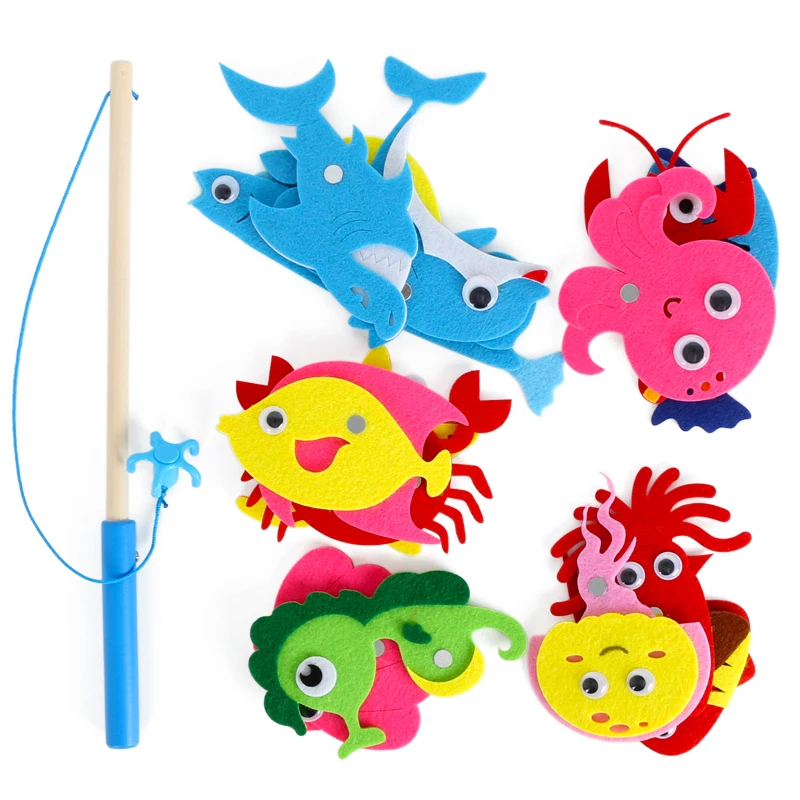 Детский сад учится играть Рыбалка магнитное развитие детская Нетканая Площадь