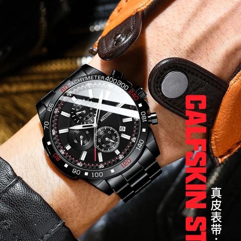 

Men's Watches Original Promotion Men's Wrist watch high-end Watch for Men Waterproof Stainless steel Chronograph Quartz watches